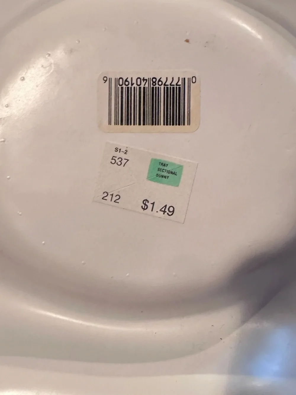 Vintage Plastic Bunny-Shaped Serving Dishes with Floral Basket Motif Easter